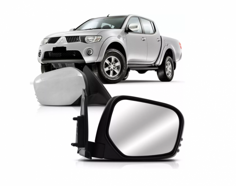 Par de Retrovisor L-200 Triton Cromado eletrônico 2007/16