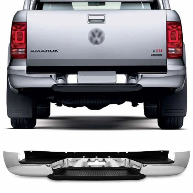Para Choque Amarok 2010 Traseiro Cromado