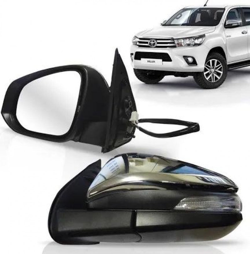 RETROVISOR HILUX 2016/ CROMADO ELÉTRICO COM PISCA POUCOS PARES